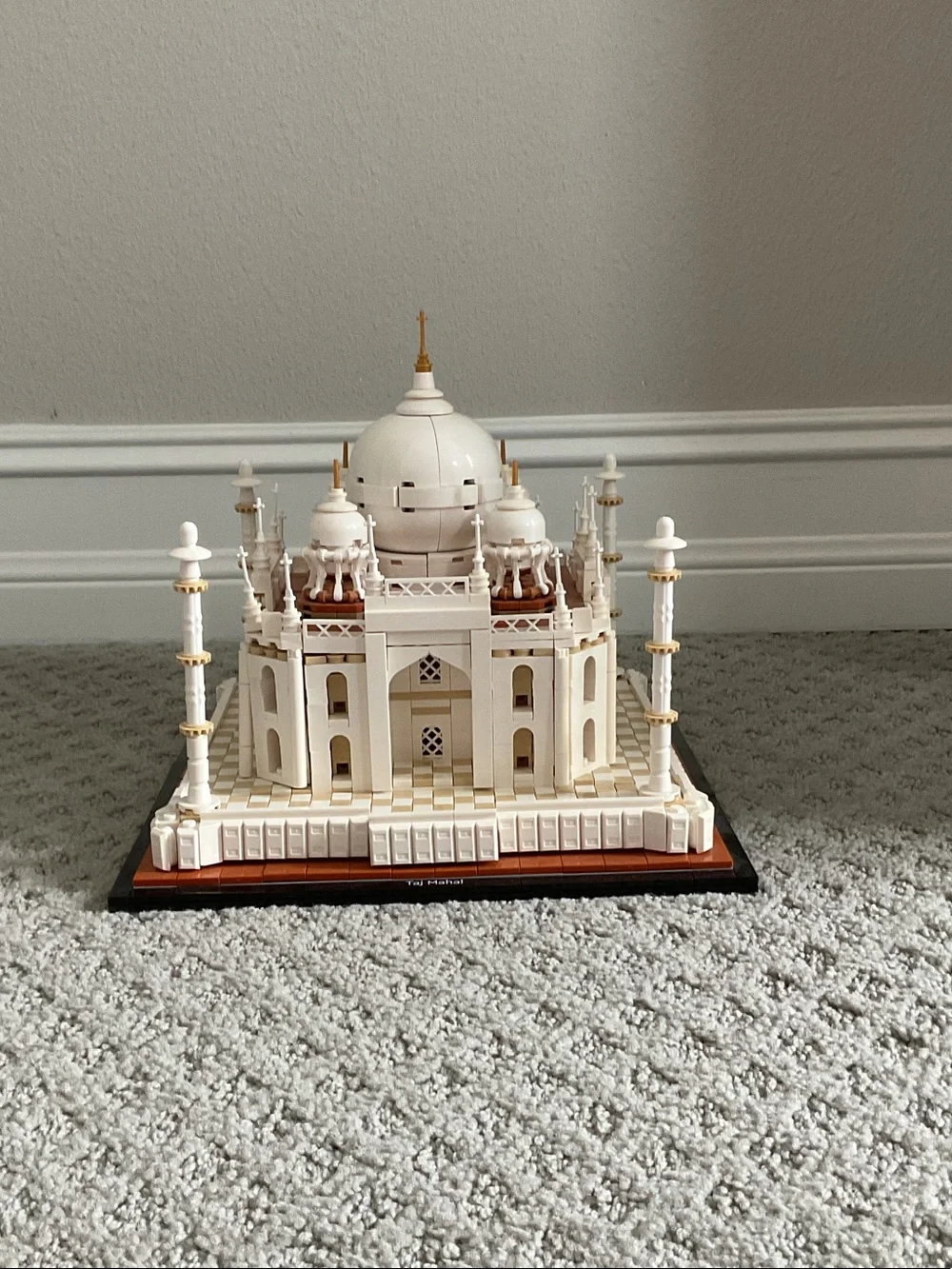 Lego White and Tan Taj Mahal Architecture Set with Gold Accents